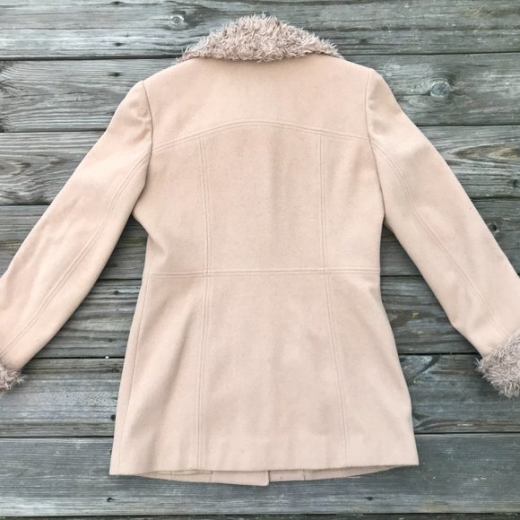 Esprit Outer Wear Women Jacket Fur Coat 100% Wool - Picture 6 of 8